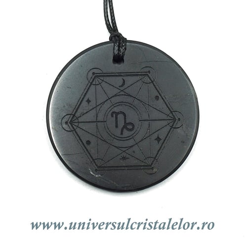 Pandantiv shungit zodia Capricorn