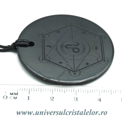 Pandantiv shungit zodia Leu