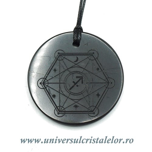 Pandantiv shungit zodia Sagetator