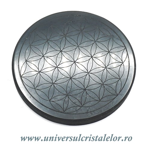 Shungit placa rotunda floarea vietii