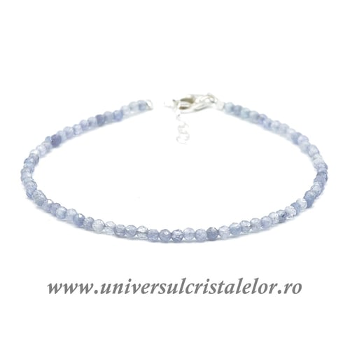 Bratara tanzanit rotund fatetat - 2,5 mm