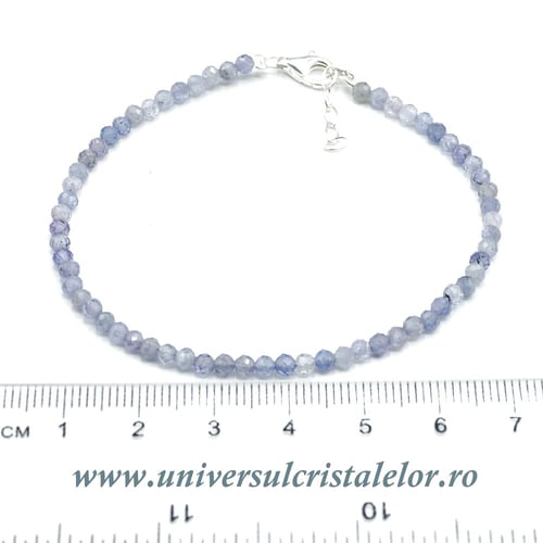 Bratara tanzanit rotund fatetat - 3,1 mm