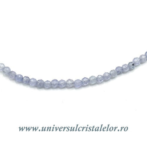 Colier tanzanit rotund fatetat - 2,5 mm