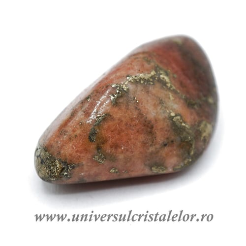 Triplit si Wagnerit in Pirita piatra rulata m1