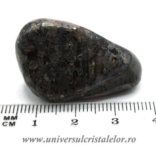 Triplit si Wagnerit in Pirita piatra rulata m3