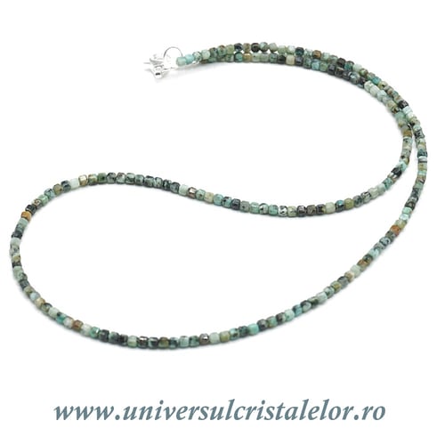 Colier turcoaz cub fatetat - 2,5mm