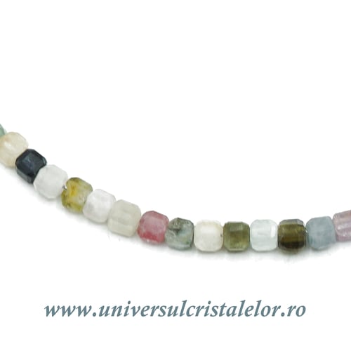 Bratara turmalina multicolor cub fatetat - 2.5 mm