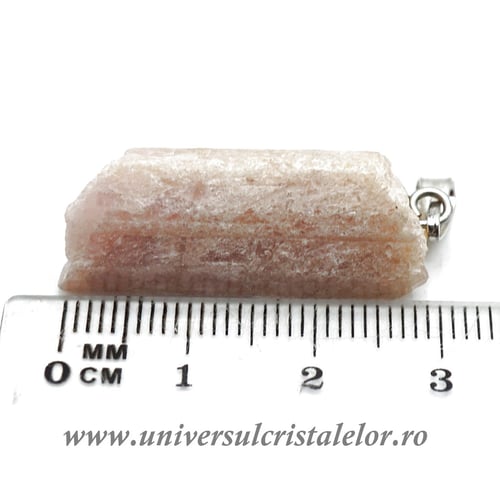 Pandantiv turmalina roz