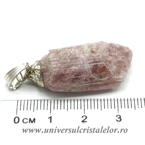 Pandantiv turmalina roz