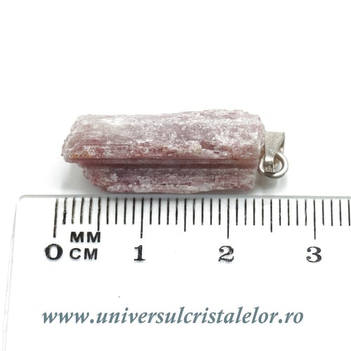 Pandantiv turmalina roz