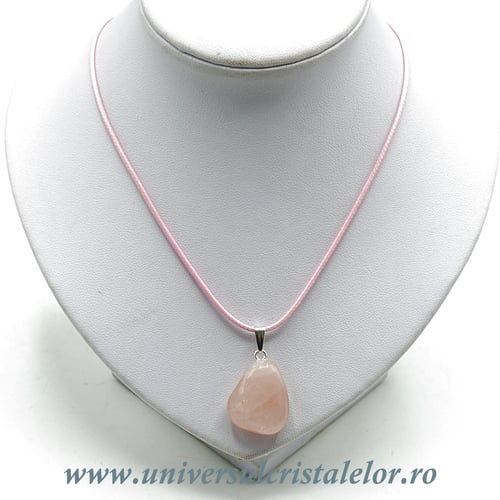 Snur cerat roz pentru pandantiv