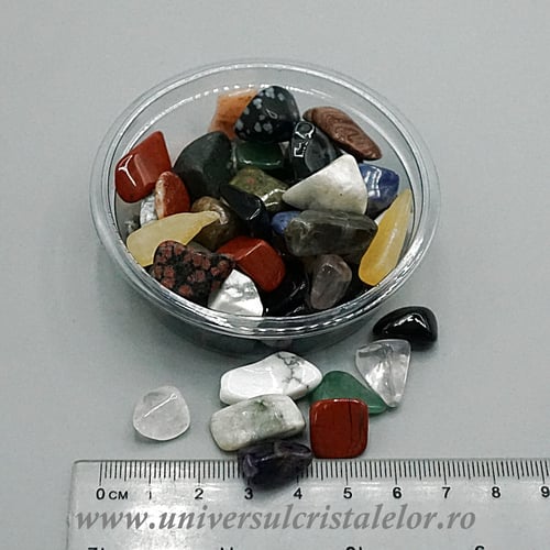 Set Pietre Rulate Mici – Mixt Cristale Naturale