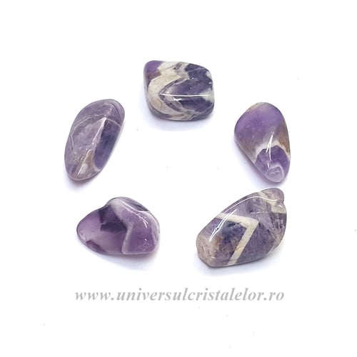 Ametist chevron piatra rulata