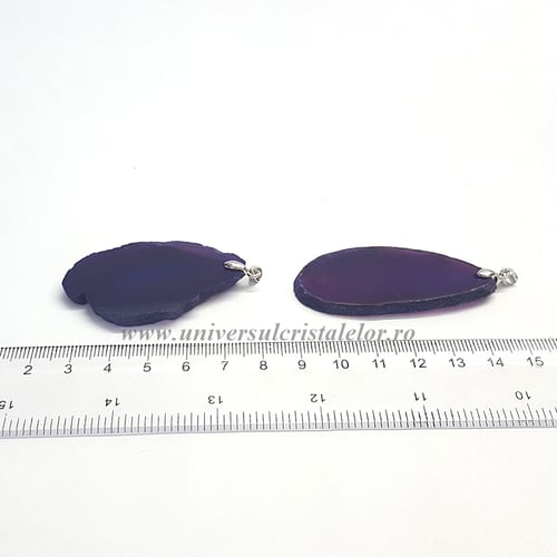 Pandantiv agat mov felie