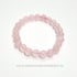 Bratara cuart roz rotund - 8 mm