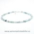 Bratara acvamarin rotund fatetat - 3,3mm