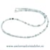 Colier acvamarin rotund fatetat - 3,4mm
