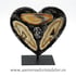 Inima agat pe suport de metal unicat m01