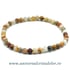 Bratara agat galben rotund - 4 mm