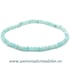 Bratara amazonit rotund fatetat pe elastic - 3 mm