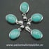 Pandantiv amazonit cabochon oval
