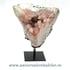 Ametist roz pe suport de metal mineral unicat m03