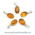 Pandantiv chihlimbar oval 8/12 mm
