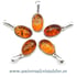 Pandantiv chihlimbar oval 8/12 mm
