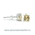 Cercei citrin rotund fatetat 5 mm tip surub (studs)