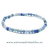 Bratara cuart albastru rotund - 4 mm