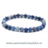 Bratara cuart albastru rotund - 6 mm