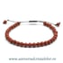 Bratara jasp rosu rotund - 4 mm cu snur reglabil