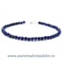 Bratara lapis lazuli rotund fatetat - 3.6 mm