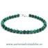 Bratara malachit rotund fatetat - 4 mm