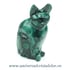 Figurina malachit pisica