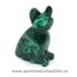 Figurina malachit pisica