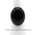 Inel obsidian negru oval reglabil m5