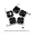 Pandantiv obsidian negru trifoi