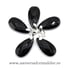 Pandantiv obsidian negru lacrima fatetat m2
