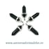Pandantiv obsidian negru dublu varf
