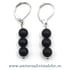 Cercei onix negru rotund - 6 mm 