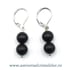 Cercei onix negru rotund - 8 mm 