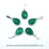 Pandantiv onix verde lacrima fatetat - 9 /13mm