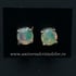 Cercei opal de foc rotund fatetat 5 mm - tip surub (studs)
