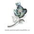Brosa pandantiv abalone - floare 02