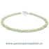 Bratara peridot rotund fatetat - 3 mm
