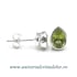 Cercei peridot lacrima fatetat - 6,5/9mm