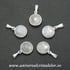 Pandantiv piatra lunii rotund fatetat - 11mm