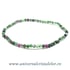 Bratara rubin in zoisit rotund fatetat pe elastic - 3 mm
