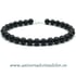 Bratara shungit rotund - 6 mm cu inchizatoare
